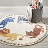 Kids Colourful Bedroom Round Shape Animal Rug Playmats Crawling Mat Anti-Skid UK