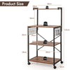 4-Tier Kitchen Baker’s Rack Industrial Utility Storage Shelf Microwave Stand