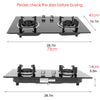 2 Burners Gas Hob Liquefied Stove Cooker Indoor Home Kitchen Cookware 73cm UK