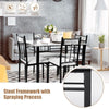 Marble 5 PCS Kitchen Dining Set Dining table Set Modern Kitchen Table Set