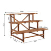 Heavy Duty Wood Plant Stand Flower Step Shelf Doorway Balcony Verandah Garden