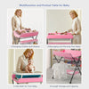 Baby Nappy Changing Table with Wheels and Storage Folding Infant Care Station