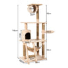 Large Cat Tree Cat Play Tower House Activity Center W/ Hammock & Scratching Post