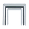 Nest of 3 Coffee Tables White High Gloss Side End Table Set Living Room Grey BLK