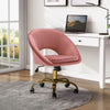 Home Office Chair Velvet Computer Desk Chair Adjustable Swivel Chair with Arm UK