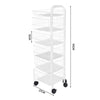 3-6 Tier Kitchen Rotating Storage Trolley Shelf Organiser Vegetable Fruits Rack