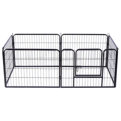 6 Panels Foldable Pet Play Pen Puppy Dog Rabbit Cage Run Fence Exercise Playpens