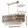 Modern Luxury Chandelier LED Crystal Droplet Elegant Ceiling Light Fixture Home