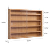 Wood Wall Cupboards Slim 5 Shelves Glass Display Wall Mount Cabinet Models Shelf
