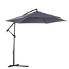 3 m Banana Parasol Sun Shade Umbrella Garden Parasol Adjustable with Base