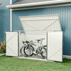 7ft Galvanized Steel Garden Storage Shed Bike Metal Pent Roof Tool Shed House XL