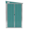 Wall-mounted Garden Shed Green 118x382x178 Galvanised Steel F5S3