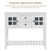 Console Table With Shelf Drawers Sofa Table Hallway Living Room Furniture White