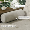 3-Seater Sofa Bed Click-Clack Button-Tufted Settee Recliner Couch Beige