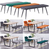 Soft Velvet Long Seat Bench Dining Chairs Padded Metal Legs Lounge Stool Bed End
