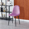 Set of 4 Velvet Dining Chairs Side Chair Metal Legs Dining Room Living Room Home