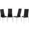 Kitchen Dining Table Chairs Modern Leisure Black Glass Unit Bar Metal Legs BPZH9