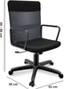 Home Office Chair Leather Computer Chair Adjustable Study Chair with Arms Black