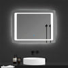 Illuminated Bathroom Mirror with LED Lights Demister Touch Sensor Wall Mounted