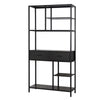 Heavy Duty Tall Wooden Freestanding Bookcase Storage Unit Deep Shelf with Drawer