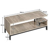 Industrial TV Table Wood TV Stand Console Cabinets with Shelves for Living Room