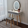 Makeup table hairdressing table cosmetic table dresser lighting mirror stool white-