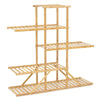 5-tier Bamboo Plant Stand Freestanding 10 Pots Flower Rack Display Storage Shelf