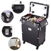 2 in 1 Trolley Case Professional Makeup Cosmetic Hairdressing Vanity on Wheels