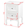 Bedside Table with 2 Drawers Nightstand Cabinet Storage Table Bedroom Furniture