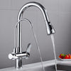 3 Ways Kitchen Mixer Taps Pure Water Filter Pull Out Spray Head Swivel Spout Tap