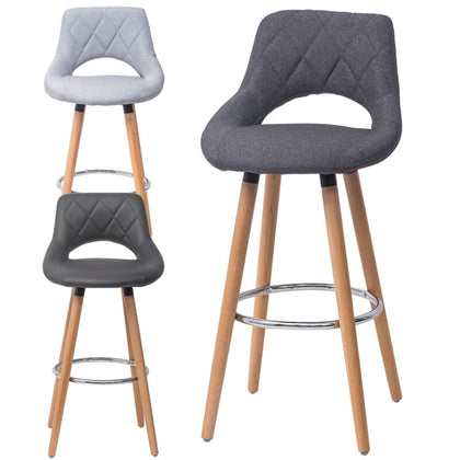 2x Breakfast Bar Stools Home Kitchen Pub Bar Stool With Footrest High Bar Chair