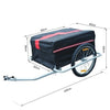 Bike Trailer Cargo Wagon Bicycle Cart Luggage Steel Black
