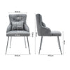 Modern Velvet Dining Chairs Seat Padded Metal Legs Kitchen Bedroom Home Office