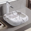 Marble Stone Look Wash Basin Ceramic Vessel Bathroom Sink Porcelain AboveCounter