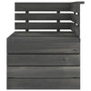 6 Piece Garden Pallet Set Solid Pinewood Dark Grey T9U8