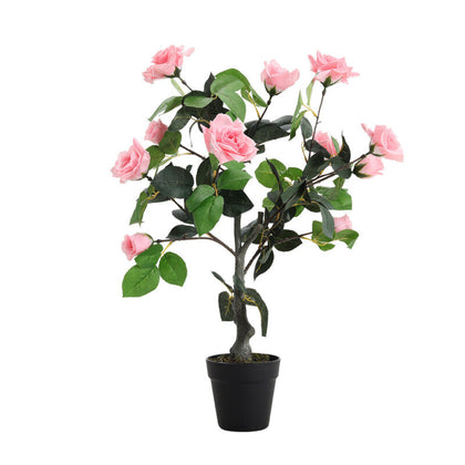 New Artificial Rose Tree Potted Indoor Outdoor Wedding Flower Garden Decoration