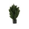 2x Plastic Artificial Topiary Cedar Tree Green Plant Indoor Outdoor Decoration