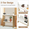 2-tier Console Table White Faux Marble Sofa Table Modern Entryway Table Hallway