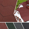 18pcs Hexagonal Roof Panel Mosaic Felt Roofing Shingle Tiles Self Adhesive 2.61㎡