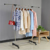 Garment Rack Single Adjustable Portable Clothes Rail Hanging Storage Rail Stand