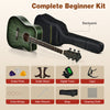 41” Full Size Cutaway Acoustic Guitar Set Starter Guitarra Bundle Kit Kids Adult
