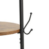 Round Coat Rack Stand Hall Tree with Shelves & Hooks Entryway Hallway Bedroom UK