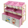 Children Kids Toy Storage Unit Playroom Shelf Organizer Rack 6 Fabric Boxes