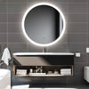 Illmiunated Round LED Bathroom Mirror Single Touch Fogless Cold White Light Wall