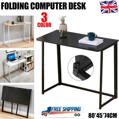 Computer Desk Foldable Wood Office Without Installation Home Study Workstation