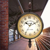 Garden Wall Station Clocks Ornament Double-sided Display Bracket Weatherproof UK