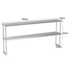 Commercial Kitchen Stainless Steel Single/Double Tiers Overshelf For Prep Tables