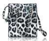 Black Leopard Womens Tote Cross Body Bag Animal Print Ladies Shoulder Handbag