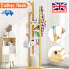 Garment Clothes Coat Rack Stand Wooden Tree Hanger Bag Hat Hook Holder Standing