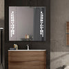 Bathroom Storage Mirror Cabinet Shelf White LED Wall Mirror with Demister Pad UK